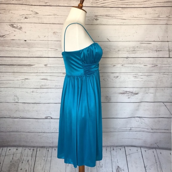 MORGAN & CO Strappy Blue Cocktail Dress Jrs XS - Picture 8 of 10